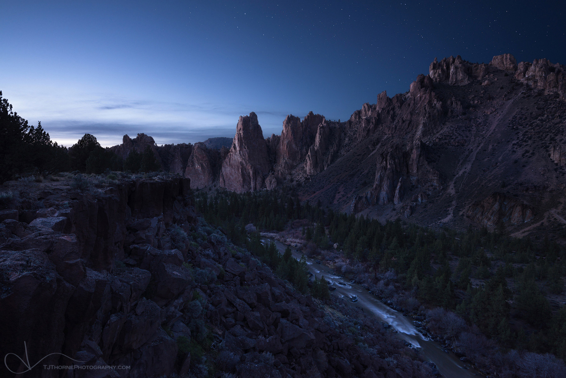 Twilight falls across cliffs flanking the Crooked River in Smith Rock State Park, Oregon. It had been awhile since I had seen...